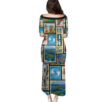 FSM Micronesia Culture Family Matching Puletasi and Hawaiian Shirt