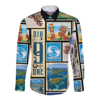 FSM Micronesia Culture Long Sleeve Button Shirt