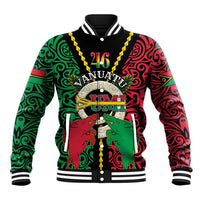 Vanuatu 46th Independence Day Baseball Jacket Long God Yumi Stanap Wild Boar LT05 Unisex Black - Polynesian Pride