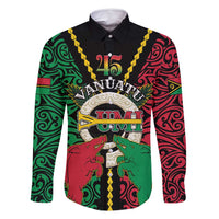 Vanuatu 45th Independence Day Family Matching Tank Maxi Dress and Hawaiian Shirt Long God Yumi Stanap Wild Boar LT05