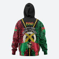 Vanuatu 46th Independence Day Zip Hoodie Long God Yumi Stanap Wild Boar LT05 - Polynesian Pride
