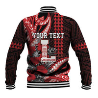 Personalized Hawaii Lahainaluna High School Baseball Jacket Tribal Tattoo With Hibiscus Flowers LT05 - Polynesian Pride