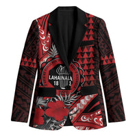 Personalized Hawaii Lahainaluna High School Blazer Tribal Tattoo With Hibiscus Flowers LT05 Unisex Red - Polynesian Pride