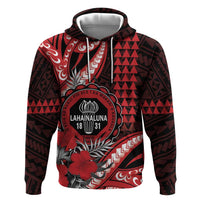 Personalized Hawaii Lahainaluna High School Hoodie Tribal Tattoo With Hibiscus Flowers