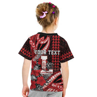 Personalized Hawaii Lahainaluna High School Kid T Shirt Tribal Tattoo With Hibiscus Flowers