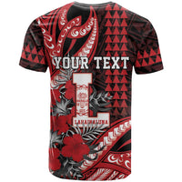 Personalized Hawaii Lahainaluna High School T Shirt Tribal Tattoo With Hibiscus Flowers