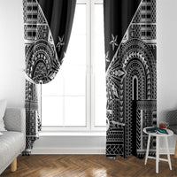 Black Philippines Sun Star Window Curtain Igorot Tribal Inspiration LT05 - Polynesian Pride