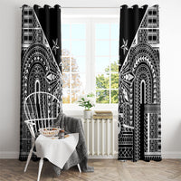 Black Philippines Sun Star Window Curtain Igorot Tribal Inspiration LT05 - Polynesian Pride