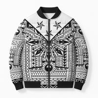 White Philippines Sun Star Bomber Puffer Jacket Igorot Tribal Inspiration LT05 Unisex White - Polynesian Pride