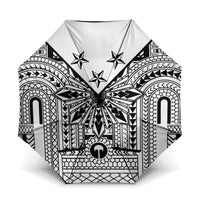 White Philippines Sun Star Umbrella Igorot Tribal Inspiration LT05 One Size Folded 11.42 inch Opened Diameter 37.4 inch White - Polynesian Pride