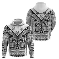 White Philippines Sun Star Zip Hoodie Igorot Tribal Inspiration LT05 - Polynesian Pride