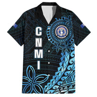 Personalized Northern Mariana Islands 78th Liberation Day Family Matching Short Sleeve Bodycon Dress and Hawaiian Shirt LT05 Dad's Shirt - Short Sleeve Blue - Polynesian Pride
