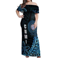 Personalized Northern Mariana Islands 78th Liberation Day Off Shoulder Maxi Dress LT05 Women Blue - Polynesian Pride