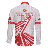 Custom Tonga Rugby 2024 Pacific Family Matching Off The Shoulder Long Sleeve Dress and Hawaiian Shirt Go Ikale Tahi LT05 - Polynesian Pride
