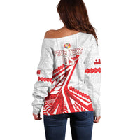 Custom Tonga Rugby 2024 Pacific Off Shoulder Sweater Go Ikale Tahi LT05 - Polynesian Pride