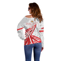Custom Tonga Rugby 2024 Pacific Off Shoulder Sweater Go Ikale Tahi LT05 - Polynesian Pride