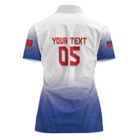 Custom Samoa Rugby 2024 Pacific Women Polo Shirt Go Manu Samoa