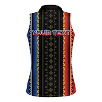 Personalised Philippines Filipinos Women Sleeveless Polo Shirt Igorot Tribal Inspiration Pattern Style