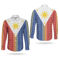 Philippines Sun Couples Matching Mermaid Dress and Long Sleeve Button Shirt Igorot Tribal Inspiration