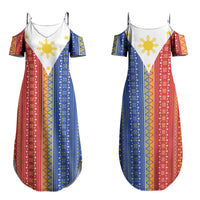 Philippines Sun Family Matching Summer Maxi Dress and Hawaiian Shirt Igorot Tribal Inspiration