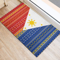Philippines Sun Rubber Doormat Igorot Tribal Inspiration