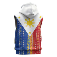 Philippines Sun Sleeveless Zip Hoodie Igorot Tribal Inspiration