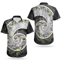 Piko Hawaii Couples Matching Summer Maxi Dress and Hawaiian Shirt Polynesian Pattern With Maile Pikake Honohono Lei