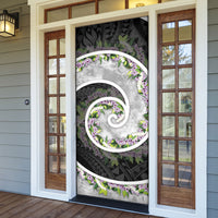 Piko Hawaii Door Cover Polynesian Pattern With Maile Pikake Honohono Lei