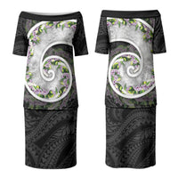 Piko Hawaii Family Matching Puletasi and Hawaiian Shirt Polynesian Pattern With Maile Pikake Honohono Lei