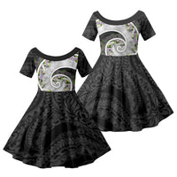 Piko Hawaii Family Matching Summer Maxi Dress and Hawaiian Shirt Polynesian Pattern With Maile Pikake Honohono Lei