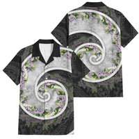Piko Hawaii Family Matching Tank Maxi Dress and Hawaiian Shirt Polynesian Pattern With Maile Pikake Honohono Lei