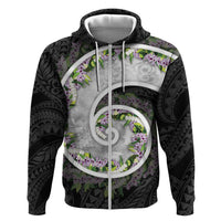 Piko Hawaii Hoodie Polynesian Pattern With Maile Pikake Honohono Lei