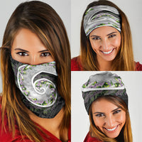 Piko Hawaii Neck Gaiter Polynesian Pattern With Maile Pikake Honohono Lei