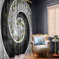 Piko Hawaii Window Curtain Polynesian Pattern With Maile Pikake Honohono Lei