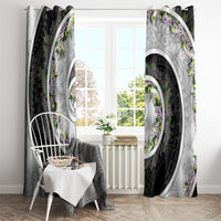 Piko Hawaii Window Curtain Polynesian Pattern With Maile Pikake Honohono Lei