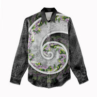 Piko Hawaii Women Casual Shirt Polynesian Pattern With Maile Pikake Honohono Lei