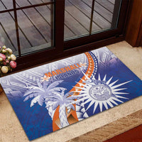 Marshall Islands Manit Day Rubber Doormat Polynesian Tribal Tattoo Tropical Style