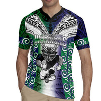 Custom New Zealand Warrior Rugby Jersey Maori Tribal Pattern