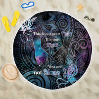 Suicide Awareness Beach Blanket You Are Not Alone - Polynesian Pride