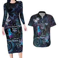 Suicide Awareness Couples Matching Long Sleeve Bodycon Dress and Hawaiian Shirt You Are Not Alone - Polynesian Pride