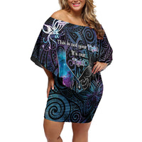 Suicide Awareness Family Matching Off Shoulder Short Dress and Hawaiian Shirt You Are Not Alone - Polynesian Pride