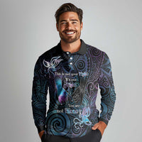 Suicide Awareness Long Sleeve Polo Shirt You Are Not Alone - Polynesian Pride
