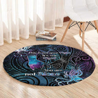 Suicide Awareness Round Carpet You Are Not Alone - Polynesian Pride