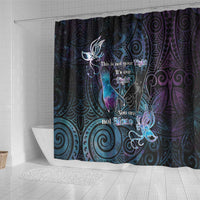 Suicide Awareness Shower Curtain You Are Not Alone - Polynesian Pride