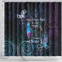 Suicide Awareness Shower Curtain You Are Not Alone - Polynesian Pride
