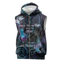 Suicide Awareness Sleeveless Zip Hoodie You Are Not Alone - Polynesian Pride