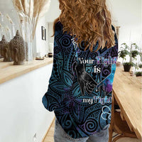 Suicide Awareness Women Casual Shirt You Are Not Alone - Polynesian Pride