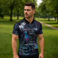 Suicide Awareness Zipper Polo Shirt You Are Not Alone LT05 - Polynesian Pride