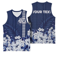 Personalized Utah State Basketball Jersey Polynesian Style