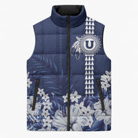 Personalized Utah State Sleeveless Puffer Jacket Polynesian Style